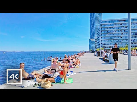 🇩🇰  Aarhus Ø Denmark - 4K Tour Newly Developed Town - July 2023