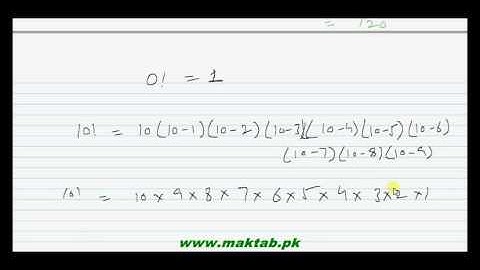 FSc Math Book1, Ch 7, LEC 1: Factorial Notation