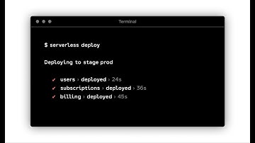 Introducing multi-service deployments via Serverless Framework Compose