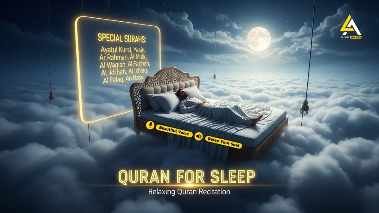 Beautiful Quran For Deep Sleep ✦ Ayatul Kursi, Yasin, Rahman, Waqiah, AlMulk