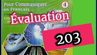 pour communiquer en français 4 page 203 évaluation