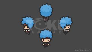 Download Lagu 4 Directional Blue Hair Guy - 2D Character Sprite MP3