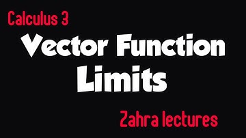 Limits of vector Valued Function |How to find limit of vector Functionin urdu |Maths zahra Lectures