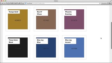 PHP22.1 Example: CRUD Index for Colors