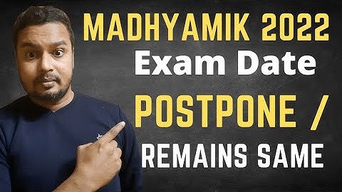 Madhyamik 2022 Exam Date Postpone By Ramadan Tutorial