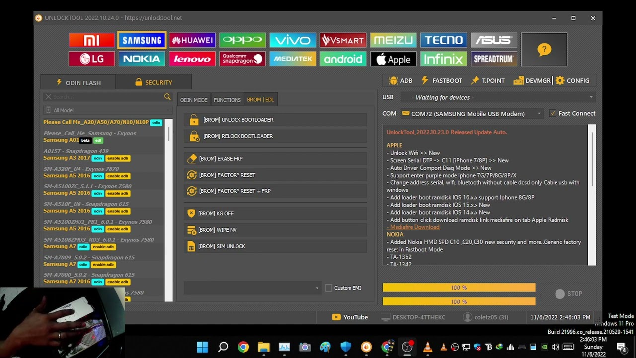 Samsung docomo SC-42A FRP done unlocktool