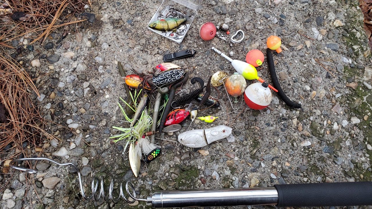 FREE FISHING TACKLE. DIY FISHING LURE RETRIEVAL TOOL. QUICK HIKE ON A FROZEN FISHING HOLE. RESULTS.