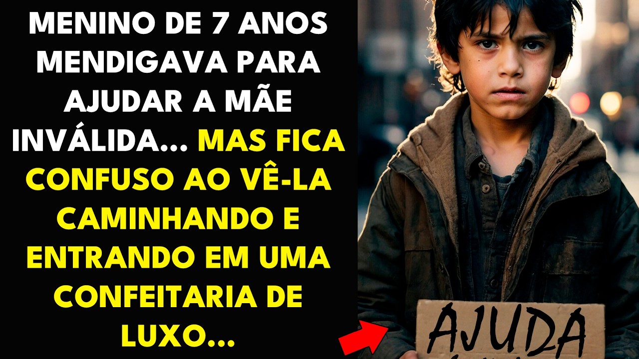 MENINO DE 7 ANOS MENDIGAVA PARA AJUDAR A MÃE CADEIRANTE... MAS FICA CONFUSO AO VÊ-LA CAMINHANDO E...