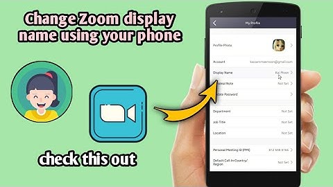 How to change your ZOOM profile name using your phone