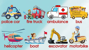 Means Of Transportation | Học tên các loại xe cộ bằng tiếng Anh | Vehicles | Oh Vui Kids