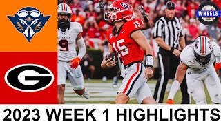 ⁣#1 Georgia vs UT Martin Highlights | College Football Week 1 | 2023 College Football Highlights