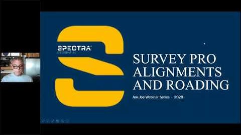 Spectra Geospatial Webinar, Survey Pro Alignments and Roading