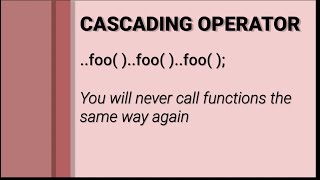 cascading operator | Flutter | Dart |