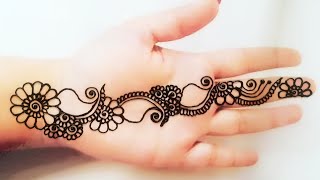 Arabic shaded mehndi design ||easy Mehndi design for eid/rakhi||floral mehndi designs screenshot 5