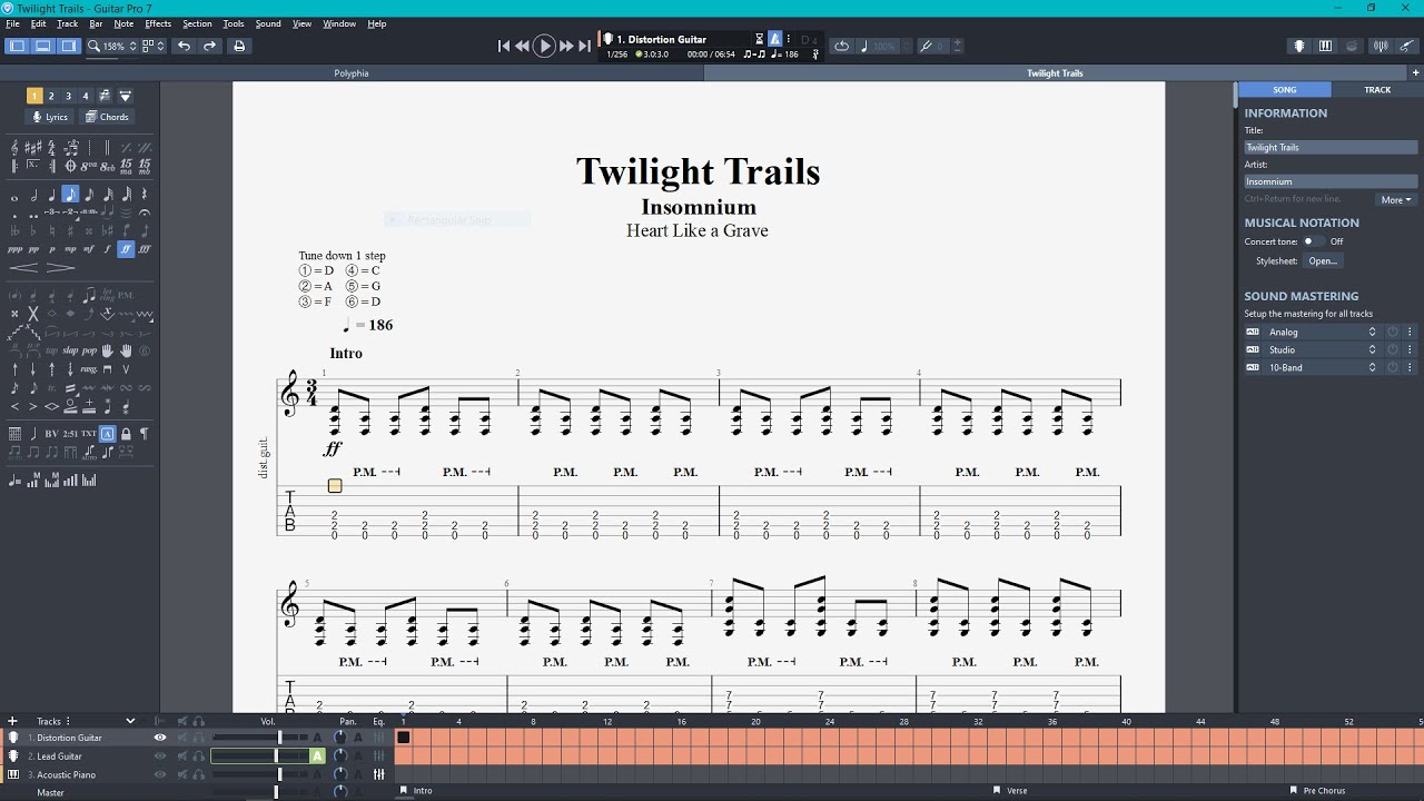 (Guitar Pro Tab) Insomnium - Twilight Trails