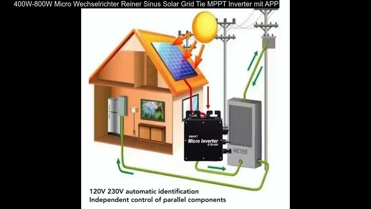 400W-800W Micro Wechselrichter Reiner Sinus Solar Grid Tie MPPT