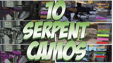 The Division - 10 New Serpent Weapon Camos! (Weekly High Value Target Skins)