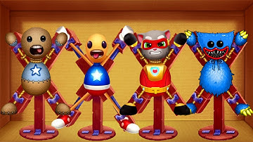 Huggy Wuggy vs Tom Hero Dash vs Rack Machines | Kick the Buddy Mod Poppy Playtime Android Gameplay