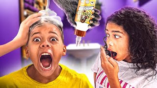 My Son Got Gorilla Glue Stuck In His Hair!!!