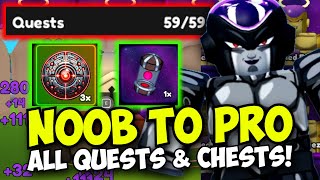 [FREE COSMIC] Beating ALL QUESTS & All Chest Locations! Anime Champions F2P Noob To Pro Day 87