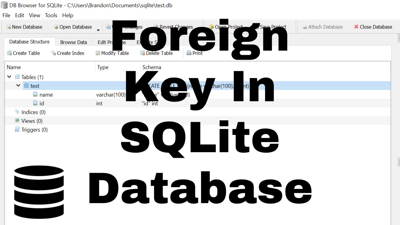 Foreign Key Constraint In Sqlite