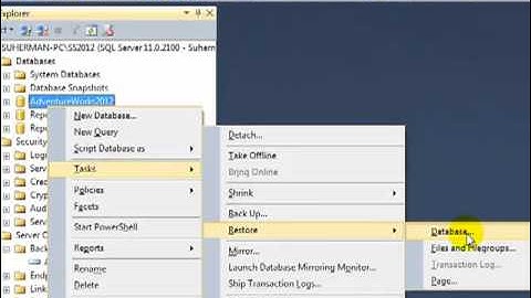 Recovery Advisor Feature in SQL Server 2012