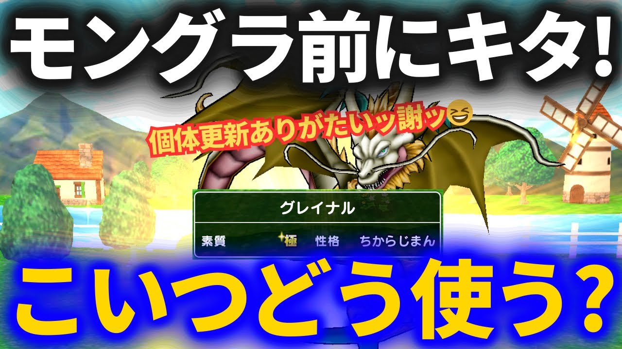 【ドラクエウォーク】モングラ9前に個体更新ッ！このグレイナル、どう使う！？【モンスターグランプリ】【なかまモンスター】