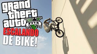 Escalando as paredes com uma BIKE no Gta 5 Online Momentos Engraçados