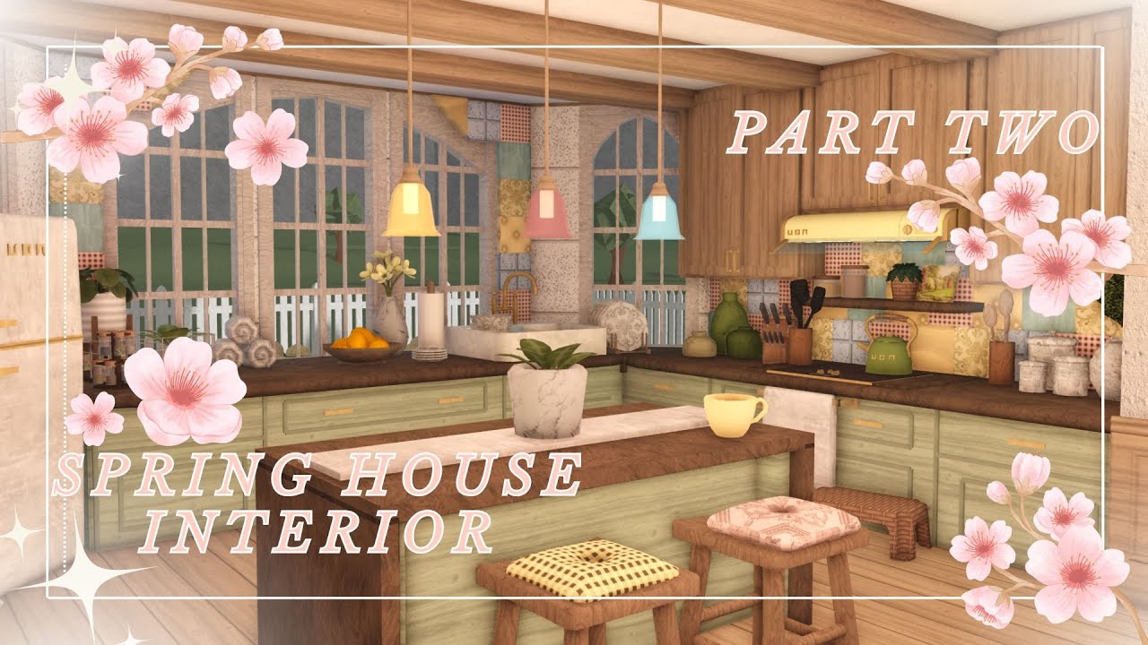 Building a Spring House Interior Part 2! |Roblox Speedbuild| - YouTube
