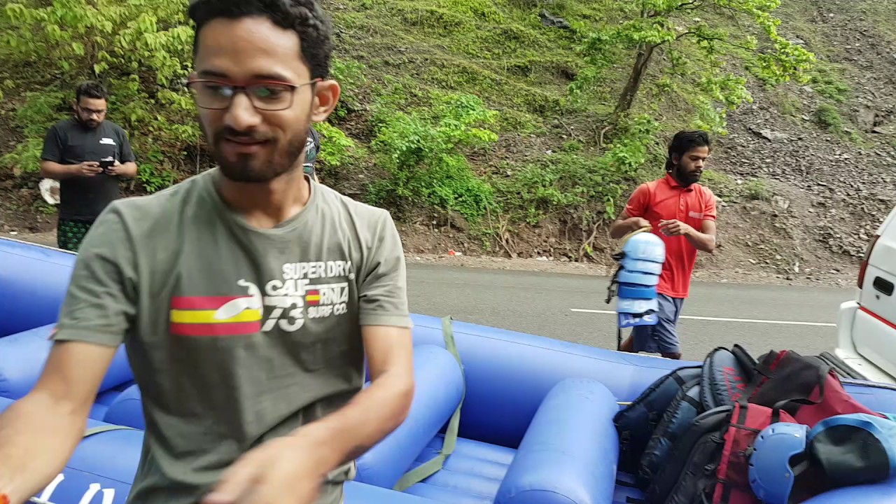 preparing for rafting