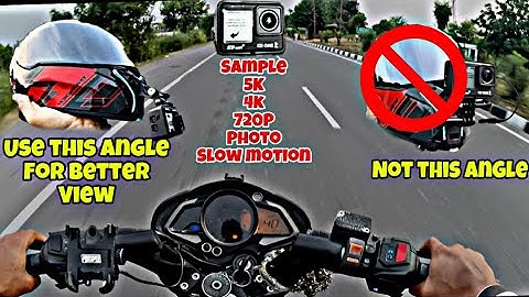 IZI one 5k action camera Uder ₹10000 Video Samples | Best Angle Setup for Motovlogging
