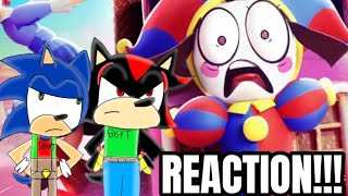 Shadow & Sonic Reacts To ( The Amazing Digital Circus Ep.2 : Candy Carrier Chaos)