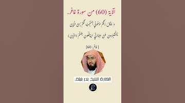 الآية (60)من سورة غافر// القارئ الشيخ بندر بليلة.