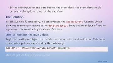 How to Create Dynamic dateRangeInput Observations in R Shiny