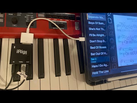 IRIG MIDI with Set List Maker app. Change keyboard sounds remotely