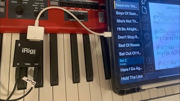 IRIG MIDI with Set List Maker app. Change keyboard sounds remotely