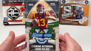 Cracking a 2023 Bowman Chrome U Football Hobby Box