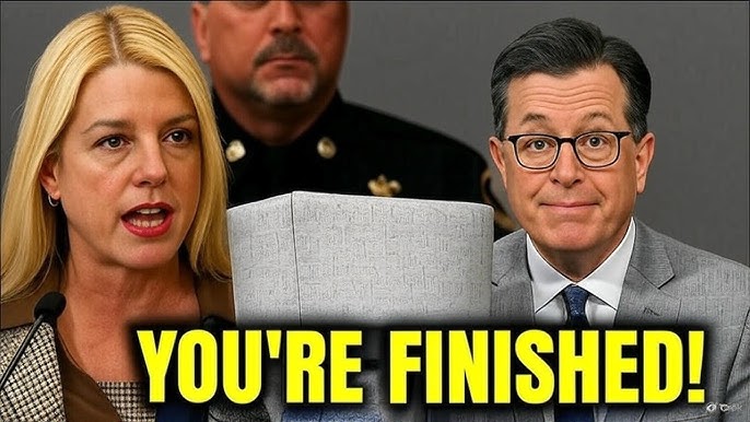 Stephen Colbert INSULTS Pam Bondi on Live Tv–Her response Leaves entire  Studio Speechless!