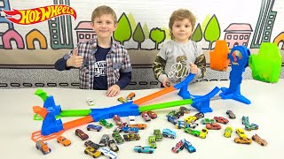 МАШИНКИ Хот Вилс и трек трасса ВЕСЫ прорывной Баланс! Hot Wheels и Даник с Никитой