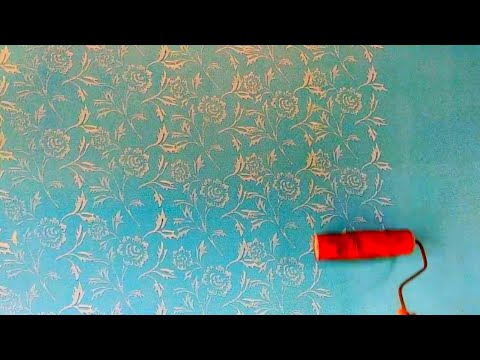 Amazing Wall Painting Design With Texture Roller YouTube Hqdefault