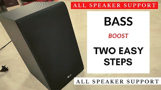 Lg Sj3 Sound Bar - How To Boost B Two Easy Steps - All Speakers Support