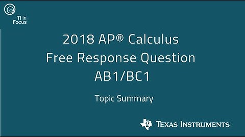 2018 AP Calculus AB1/BC1 Topic Summary