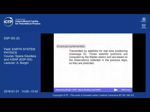Space Geodesy and InSAR (ESP-SG) Lecture 5