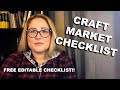 Craft market checklist