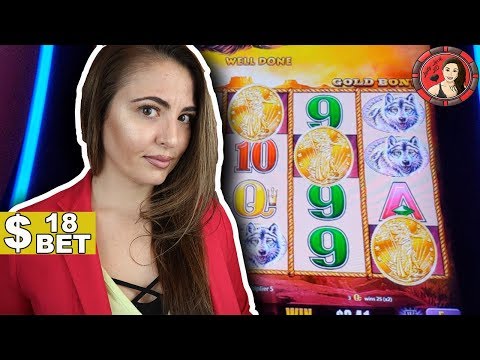 $18/BET Buffalo Gold Collection Slot Machine Bonus Wins!