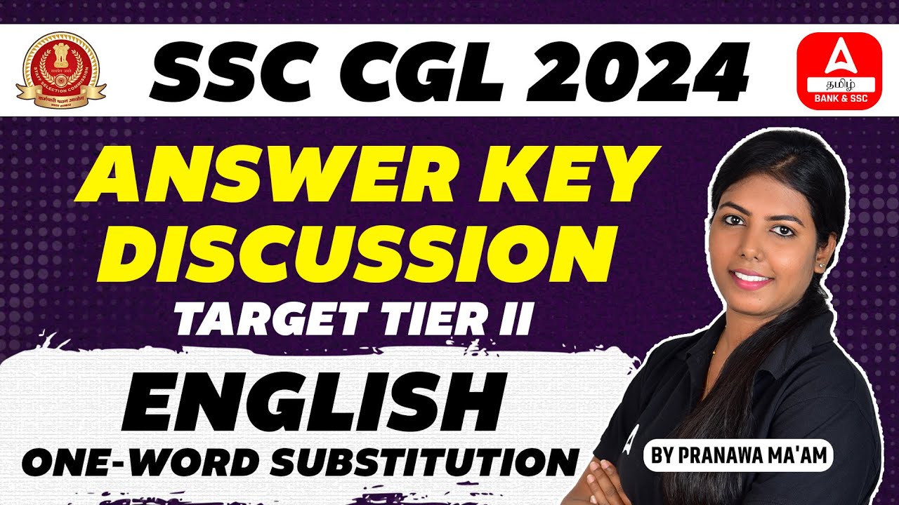 SSC CGL 2024 Target Tier II General English OneWord Substitution