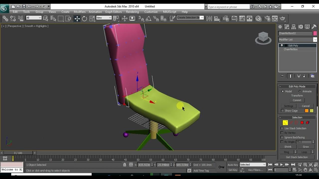 how to make round chair in 3Ds max YouTube