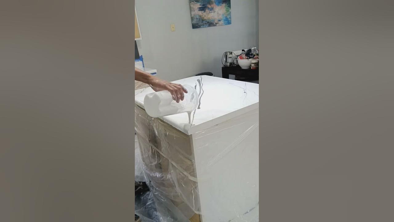 How to make countertops look like marble with metallic epoxy atl 