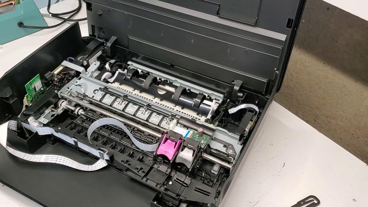 Taking Apart HP ENVY 4520 Printer for Parts - YouTube