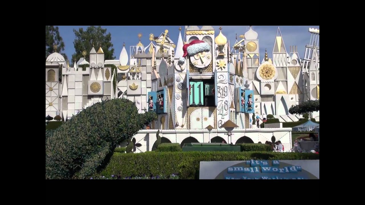 It S A Small World Clock Tower At Disneyland Youtube